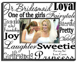 Junior Bridesmaid Frame - Black White (GC541)