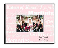 Matron of Honor Frame - White Pink