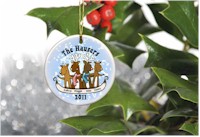 Reindeer Family Christmas Ornament - Family of Four (GC427)