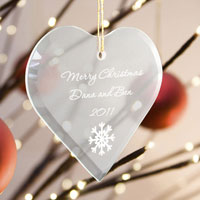 Heart Beveled Glass Ornament (GC447)