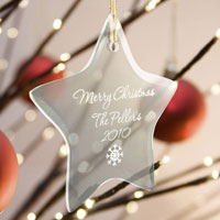 Star Beveled Glass Ornament (GC448)