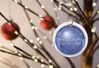 Personalized Holiday Ornaments - Blue Christmas (GC766)