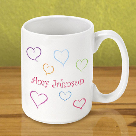 Gleeful Coffee Mug - Happy Hearts