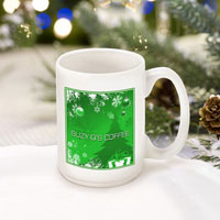 Winter Holiday Coffee Mugs - Green Holiday Surprises