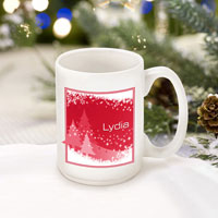 Winter Holiday Coffee Mugs - Red Snowscapes