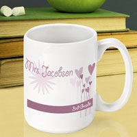 Teacher Coffee Mug - Hearts Flowers (GC791)