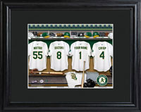 MLB Clubhouse Print w/Wood Frame - Athletics (GC727)