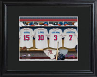 MLB Clubhouse Print w/Wood Frame - Braves (GC727)