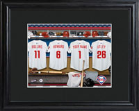 MLB Clubhouse Print w/Wood Frame - Phillies (GC727)