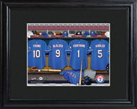 MLB Clubhouse Print w/Wood Frame - Rangers (GC727)