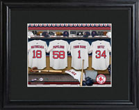 MLB Clubhouse Print w/Wood Frame - Red Sox (GC727)