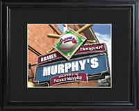 MLB Pub Print w/Wood Frame - Braves (GC730)