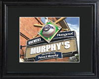 MLB Pub Print w/Wood Frame - Brewers (GC730)