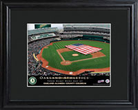 MLB Stadium Print w/Wood Frame - Athletics (GC757)