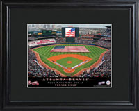 MLB Stadium Print w/Wood Frame - Braves (GC757)