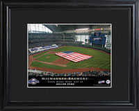 MLB Stadium Print w/Wood Frame - Brewers (GC757)