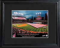 MLB Stadium Print w/Wood Frame - Indians (GC757)