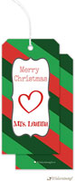 Hanging Gift Tags by Little Lamb Design (Striped - Green & Red)