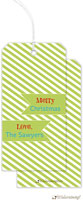 Hanging Gift Tags by Little Lamb Design (Lime Green striped)