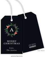 Hanging Gift Tags by PicMe Prints (Berries & Blooms Wreath Black)