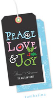Hanging Gift Tags by Tumbalina - Peace Love Joy Collage