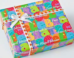 Name Maker Personalized Gift Wrap/Wrapping Paper - Celebrate (GW-Celebrate)