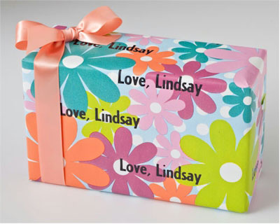 Name Maker Personalized Gift Wrap/Wrapping Paper - Crazy Daisy (GW-CRAZYDAISY)
