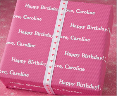 Name Maker Personalized Gift Wrap/Wrapping Paper - El Paso Pink (GW-ELPASOPINK)