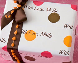 Name Maker Personalized Gift Wrap/Wrapping Paper - Fall Dots (GW-FDOT)