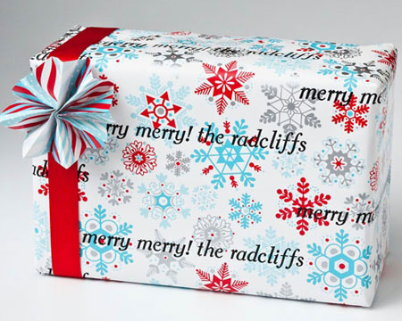 Name Maker Personalized Gift Wrap - Festive Flakes