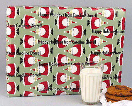 Name Maker Personalized Gift Wrap - Jolly Santa