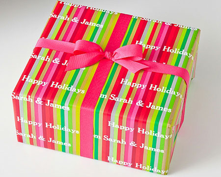 Name Maker Personalized Gift Wrap - Seasonal Stripe