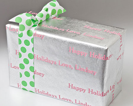 Name Maker Personalized Gift Wrap - Silver Dollar