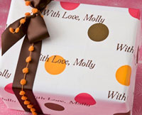 Name Maker Personalized Gift Wrap/Wrapping Paper - Fall Dots (GW-FDOT)