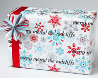 Name Maker Personalized Gift Wrap - Festive Flakes