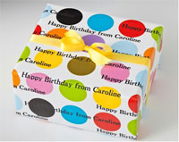 Name Maker Personalized Gift Wrap/Wrapping Paper - Multi Mega Dot (GW-MULTIMEGADOT)