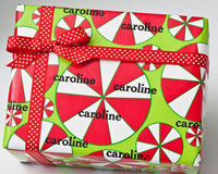 Name Maker Personalized Gift Wrap - Peppy Mint