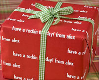 Name Maker Personalized Gift Wrap/Wrapping Paper - Reno Red (GW-RENORED)