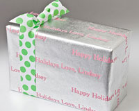 Name Maker Personalized Gift Wrap - Silver Dollar
