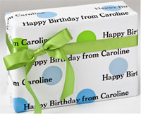 Name Maker Personalized Gift Wrap/Wrapping Paper - Spring Dots (GW-SDOT)