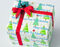 Name Maker Personalized Gift Wrap - Trendy Trees