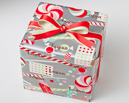 Name Maker Personalized Gift Wrap - Vintage Candy