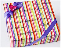 Name Maker Personalized Gift Wrap/Wrapping Paper - Sorbet Stripe