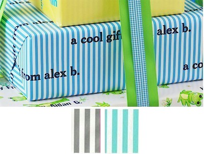 Name Maker Personalized Gift Wrap/Wrapping Paper - Create-Your-Own Striped (STRIPE)