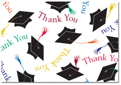 Masterpiece Studios - Mortar Board Thank You Note Card (Graduation) (13802)