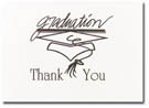 Masterpiece Studios - Black Graduation Thank You Note Card (Graduation)