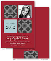 Take Note Designs - Dark Grey and Red Graduation Announcements (Photo)