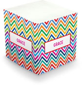 Great Gifts by Chatsworth - Memo Cubes/Sticky Notes (Bright Chevron)