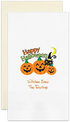 Happy Halloween Personalized Flat Printed Guest Towels by Embossed Graphics