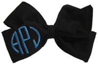 E. Olsen Designs - Personalized Hair Bows (Black Monogrammed Hair Bow) Black